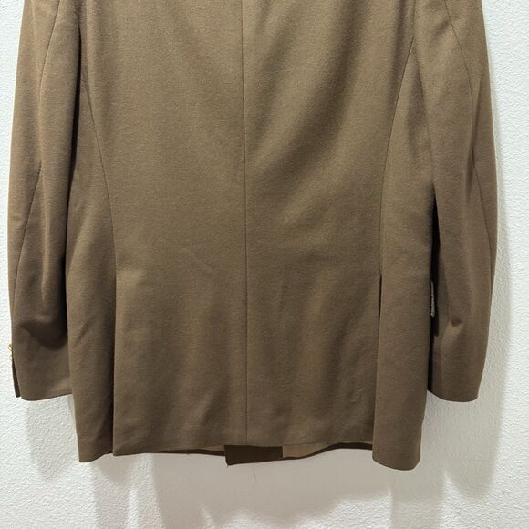 Vintage Faconnable Mens Brown Double Breasted Wool Sport Jacket Suit Size M - Picture 8 of 8